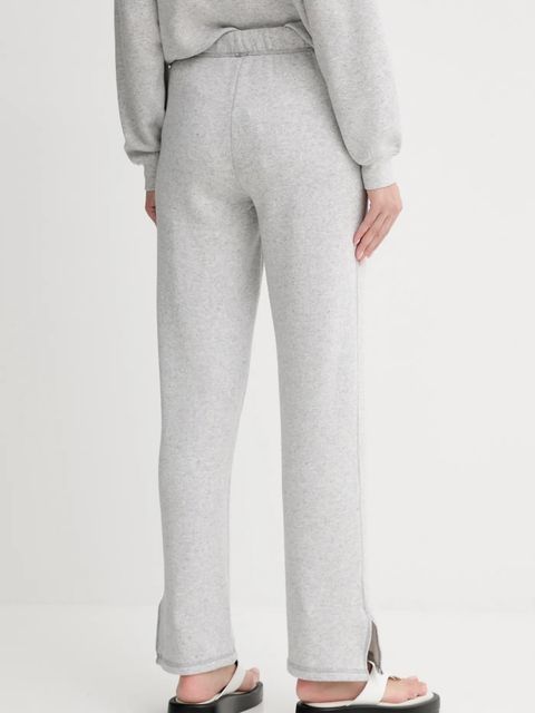 American Vintage spodnie dresowe damskie kolor szary melanżowe EVO05B