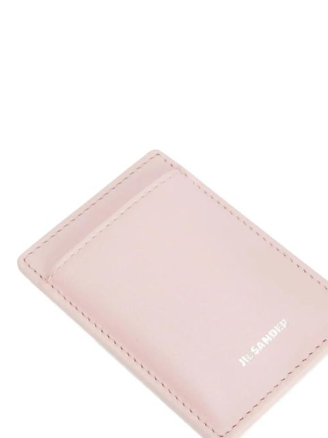Jil Sander embossed magnetic card holder - Pink