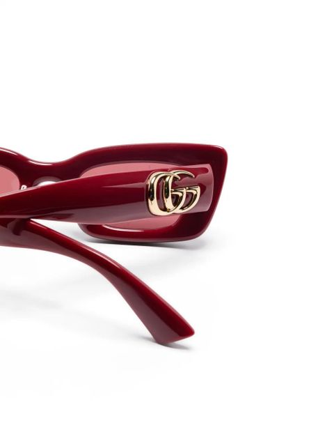 Gucci Eyewear rectangular-frame sunglasses - Red