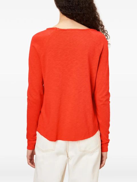 American Vintage long-sleeve boat-neck T-shirt - Orange