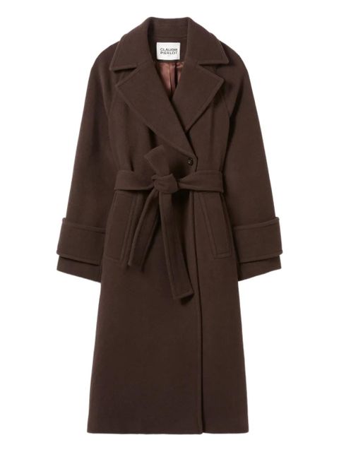 Claudie Pierlot belted double-breasted coat - Brown - zdjęcie produktu nr 1