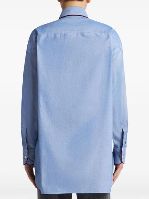 ETRO Pegaso-embroidered cotton T-shirt - Blue