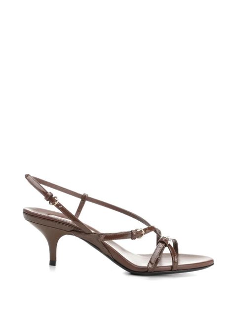 Miu Miu patent-leather buckle-detail sandals - Brown - zdjęcie produktu nr 1