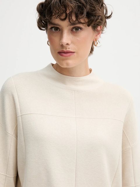 Joseph Ribkoff sweter damski kolor beżowy lekki z półgolfem 261981 - zdjęcie produktu nr 2