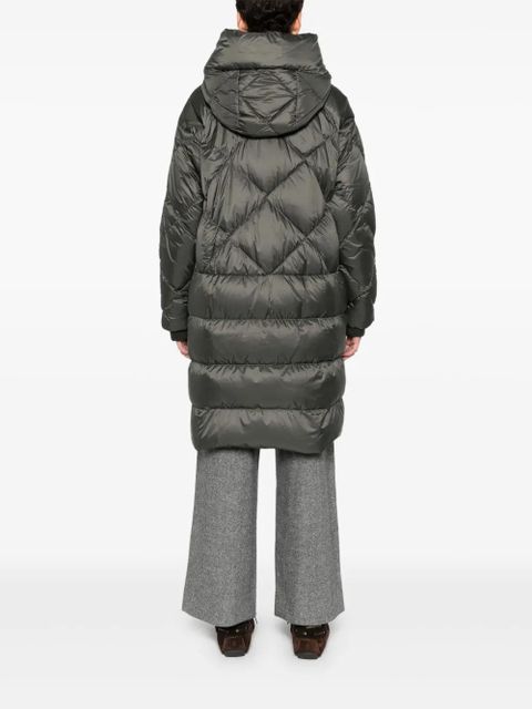 Max Mara hooded quilted coat - Black