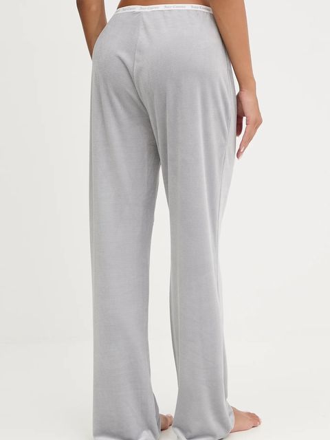 Juicy Couture spodnie lounge damskie kolor szary proste high waist JCLBJ225508