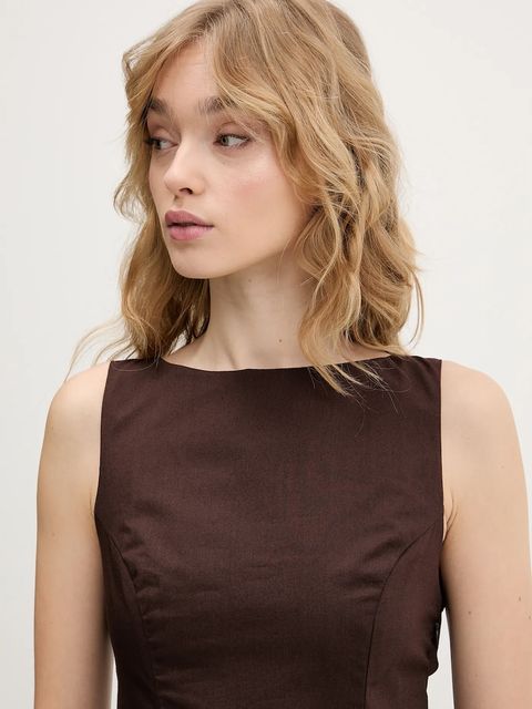 Hollister Co. sukienka kolor brązowy mini rozkloszowana KI359-5392-440