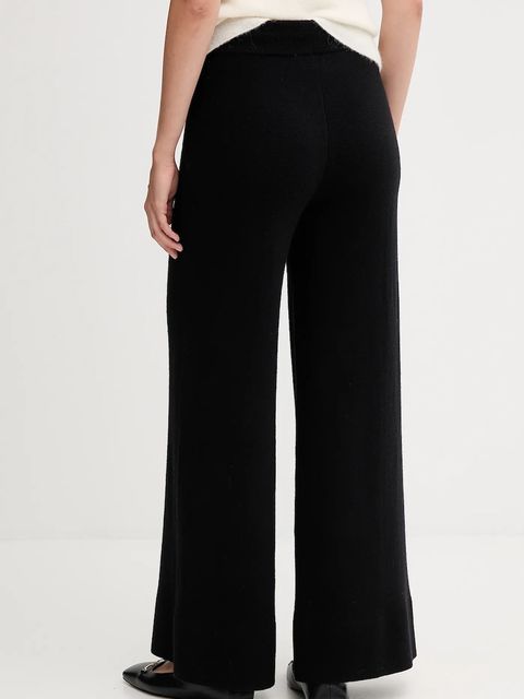 Gaudi spodnie damskie kolor czarny szerokie high waist 521FD23002 - zdjęcie produktu nr 2