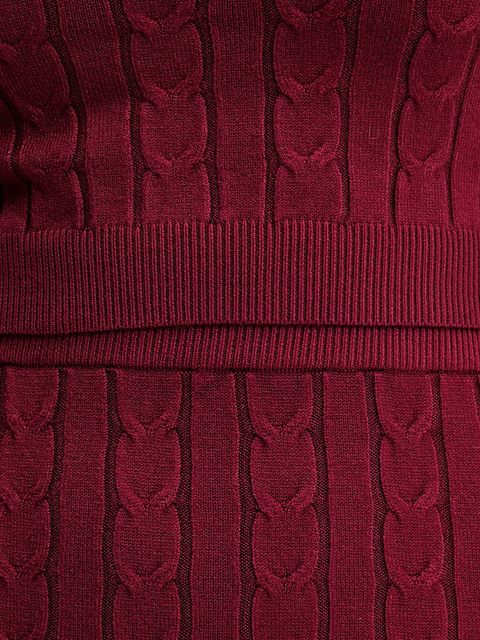 Answear.LAB sweter i spódnica damski kolor bordowy