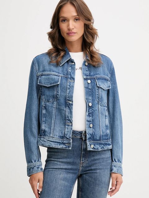 Tommy Hilfiger kurtka jeansowa kolor niebieski przejściowa WW0WW46485 - zdjęcie produktu nr 1