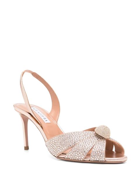Aquazzura 80mm crystal-embellished pumps - Pink - zdjęcie produktu nr 2