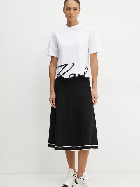 Karl Lagerfeld t-shirt bawełniany KARL SIGNATURE - zdjęcie produktu nr 2