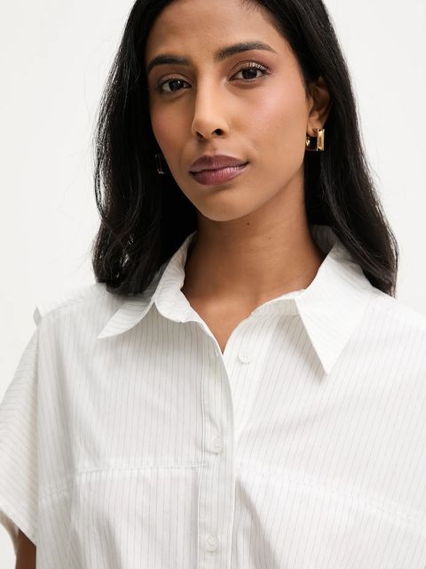 Answear.LAB koszula damska kolor biały relaxed z kołnierzykiem klasycznym