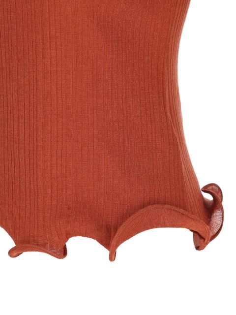 FENDI ruffled T-shirt - Orange