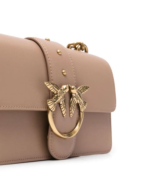 PINKO mini i Love One leather bag - Neutrals