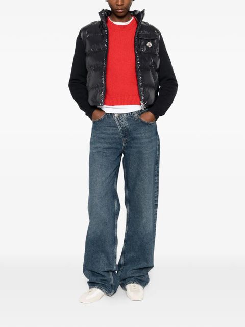 Moncler padded knitted-panels jacket - Blue - zdjęcie produktu nr 2