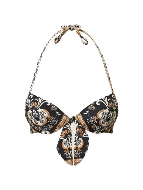 TWINSET foulard-print push-up bikini top - Black - zdjęcie produktu nr 1