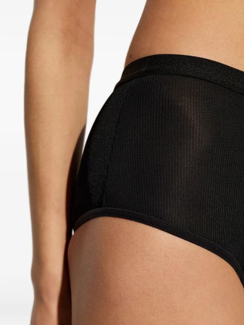 MM6 Maison Margiela ribbed-knit briefs - Black