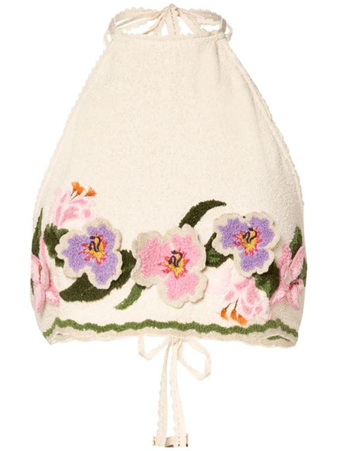 Agua By Agua Bendita Carlota Pacifico cotton-blend top - Neutrals - zdjęcie produktu nr 1