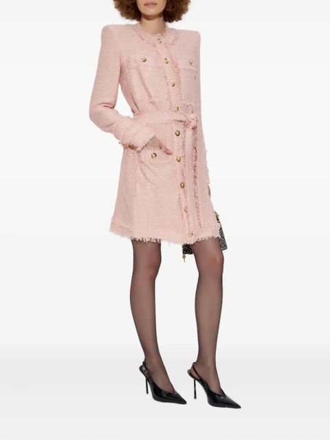 Balmain sequin-embellished tweed mini dress - Pink - zdjęcie produktu nr 2