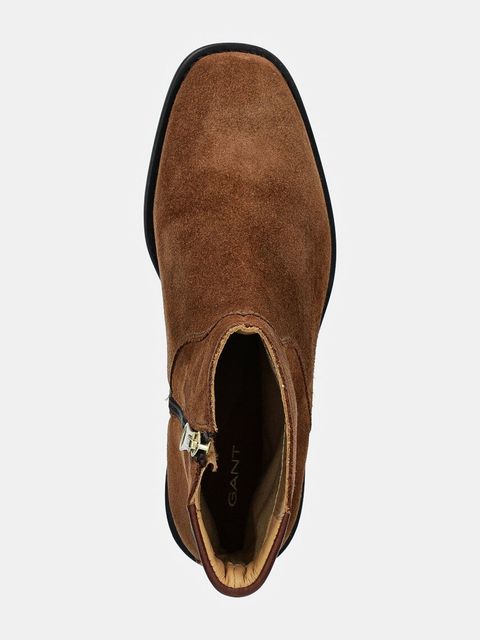 Gant botki zamszowe Fayy damskie kolor brązowy na płaskim obcasie 29543798 G45