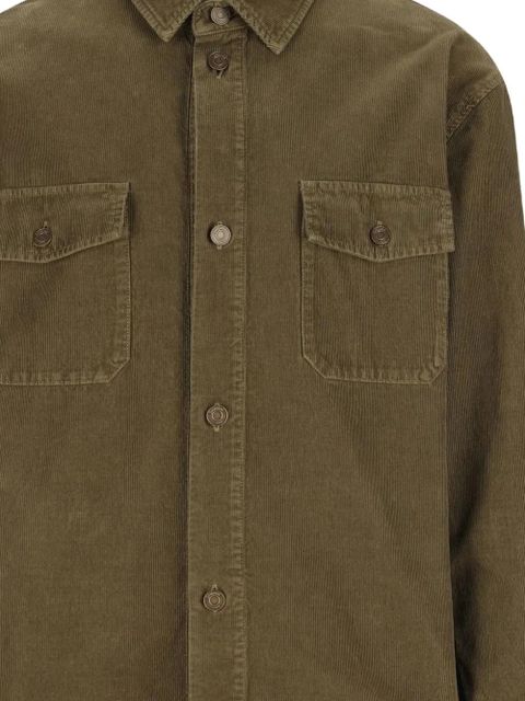 Saint Laurent pocket corduroy shirt - Green - zdjęcie produktu nr 2