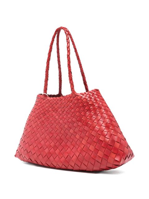 DRAGON DIFFUSION big Santa Crocce woven tote bag - Red