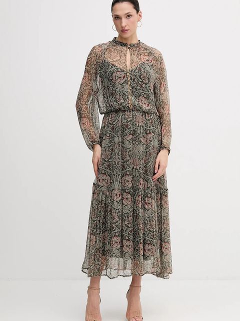 Hoss Intropia sukienka kolor zielony maxi rozkloszowana 8222123 - zdjęcie produktu nr 1