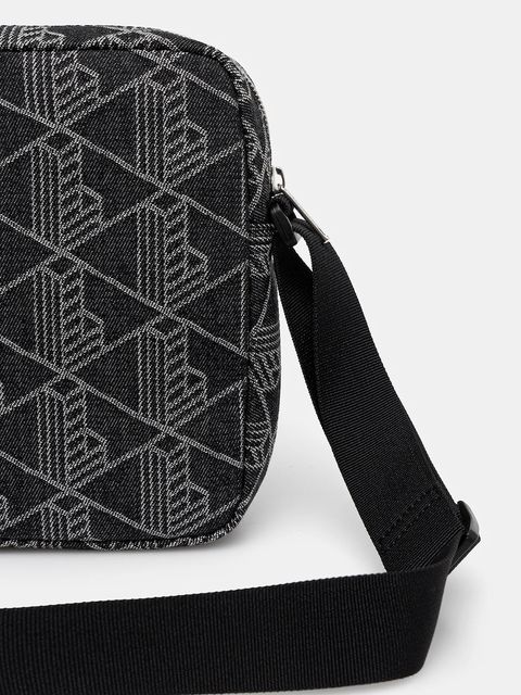 Lacoste saszetka jeansowa kolor czarny NU4869NZ