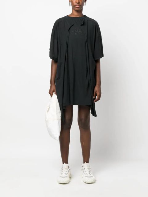 MM6 Maison Margiela numbers-print cotton playsuit - Black