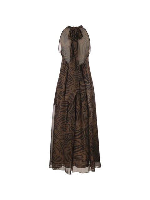 Max Mara Alice halterneck printed maxi dress - Brown - zdjęcie produktu nr 2
