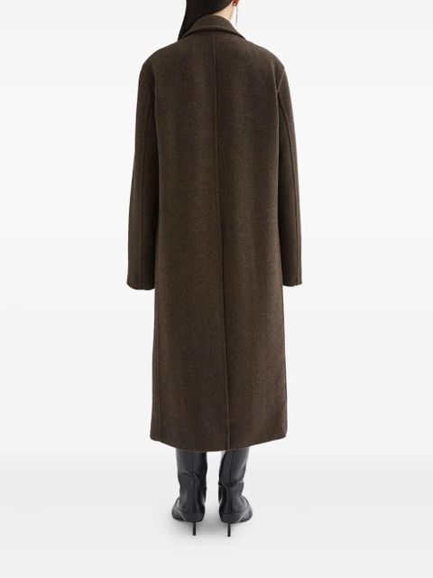 Jil Sander mélange-effect coat - Brown