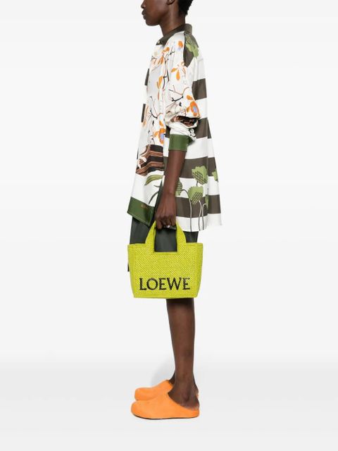 LOEWE small Loewe Font tote bag - Green - zdjęcie produktu nr 2