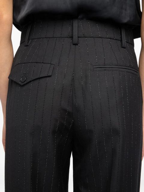 Zadig&Voltaire strass pinstripe trousers - Black
