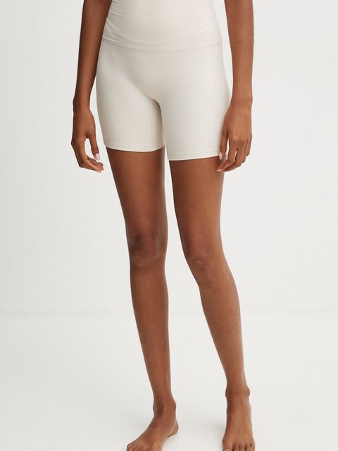 JOYINME szorty do jogi Movement kolor beżowy gładkie high waist Szorty.Movement - zdjęcie produktu nr 1