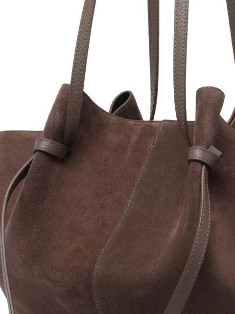 Yuzefi Mochi magnetic closure large shoulder bag - Brown