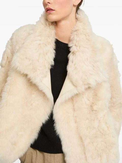 Yves Salomon cropped leather jacket - White - zdjęcie produktu nr 2