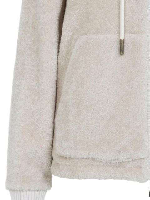 Moncler zip-up fleece hooded jacket - Neutrals