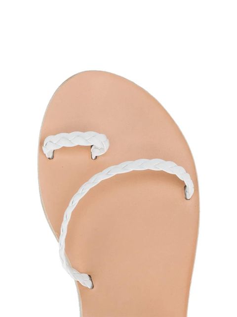 Ancient Greek Sandals braided Eleftheria strappy sandals - White
