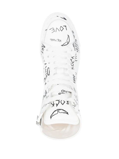 Zadig&Voltaire High Flash high-top leather sneakers - White