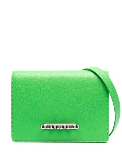 Alexander McQueen Four Ring leather shoulder bag - Green - zdjęcie produktu nr 1
