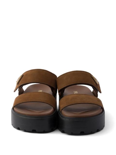 Prada nubuck slides - Brown