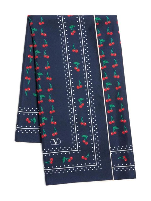 Valentino Garavani Cherryfic scarf - Blue - zdjęcie produktu nr 2