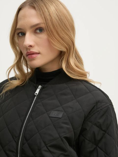 Calvin Klein Jeans kurtka damska kolor czarny przejściowa oversize J20J224701
