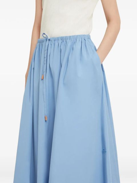Marni drawstring gathered midi skirt - Blue