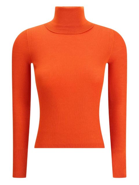 Saint Laurent ribbed-knit turtleneck sweater - Orange - zdjęcie produktu nr 1