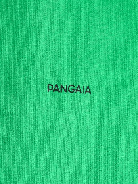 Pangaia bluza bawełniana kolor zielony z nadrukiem