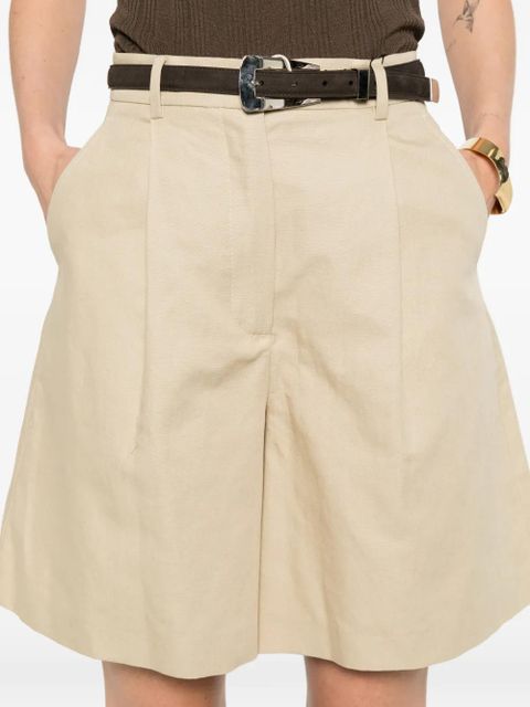 Weekend Max Mara Cuba pleated bermuda shorts - Neutrals