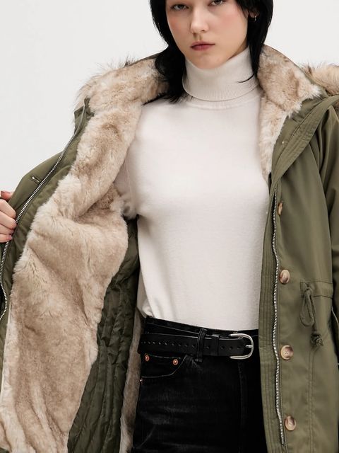 Hollister Co. parka kolor zielony przejściowa KI344-5053-330 - zdjęcie produktu nr 2