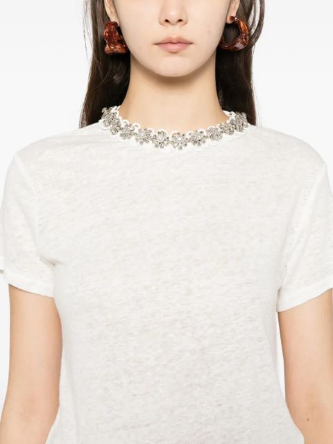 ZIMMERMANN crystal-embellished T-shirt - White